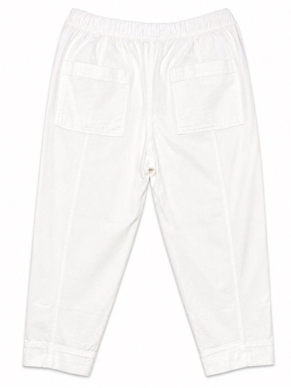 ZARA Women’s White Cotton Pull-On Pants Size L Relaxed Fit Drawstring NWOT - Picture 7 of 13